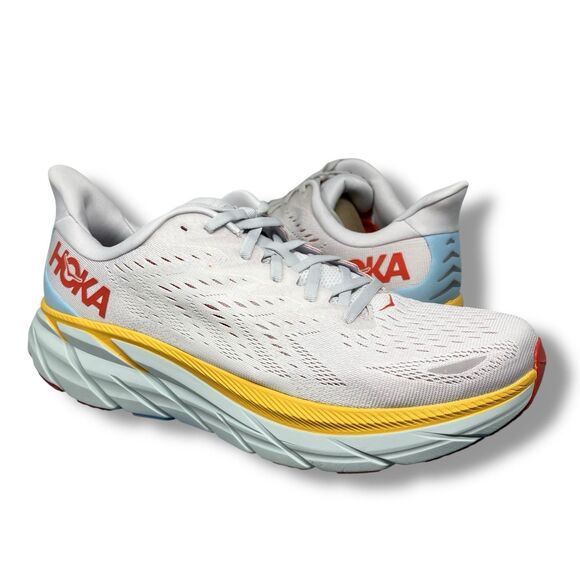 Hoka One One Other - Hoka Sneakers Mens 12 D Grey Clifton 8 Nimbus Cloud Blanc Running 1119393-NCBDB